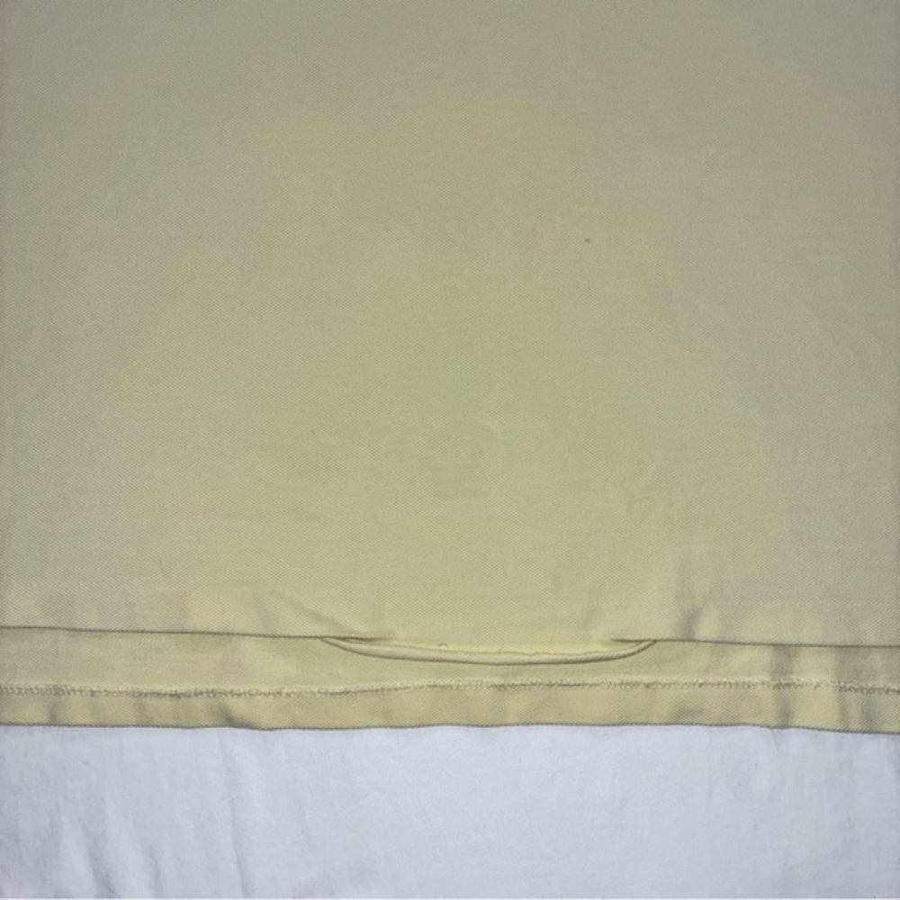 Polo Ralph Lauren Mens Custom Fit Yellow Short Sleeve Pique knit Polo Shirt XXL - Picture 3 of 4